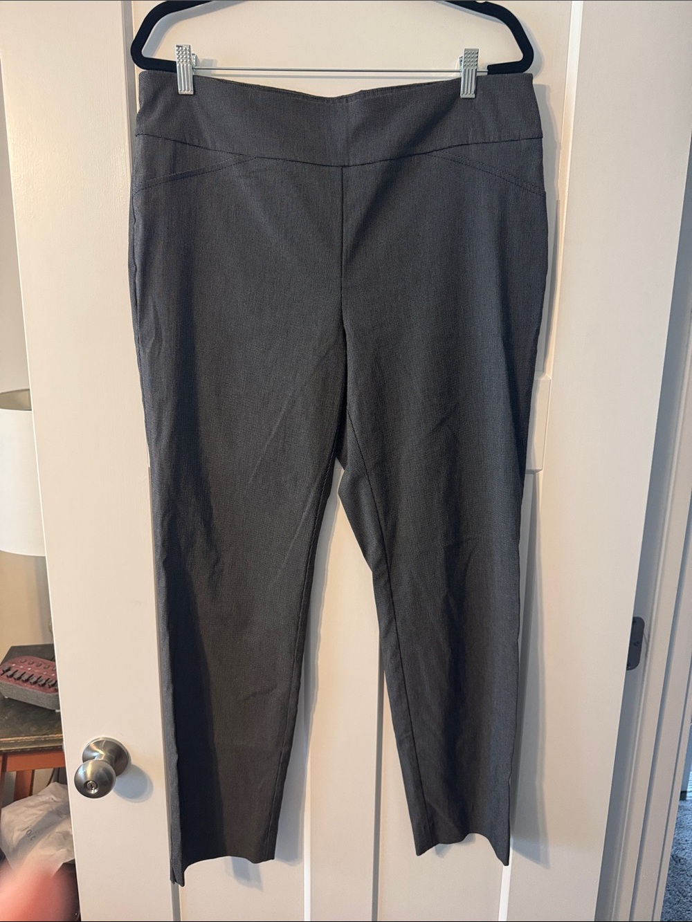 Charter Club Straight Leg Ponte Pants in Dark Gray